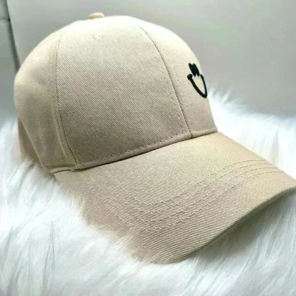 Woman’s Khaki Embroidered Smiley Baseball Cap - Picture 4 of 6